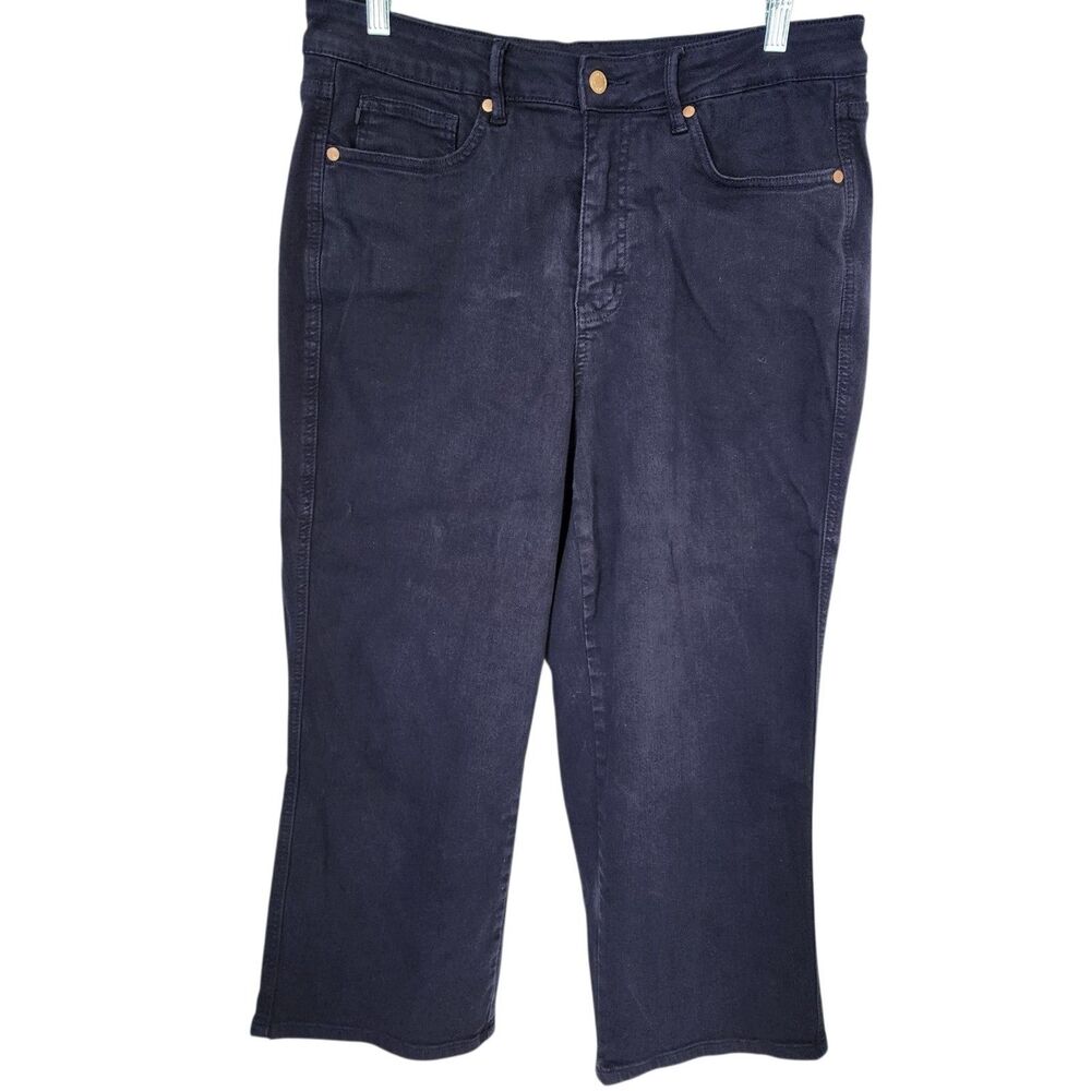 Judy Blue Women's Dark Wash Garment Dyed Straight Jeans Size 14W Stretch